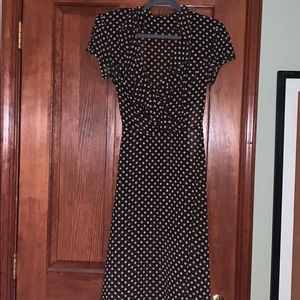 Vintage brown polka dot dress